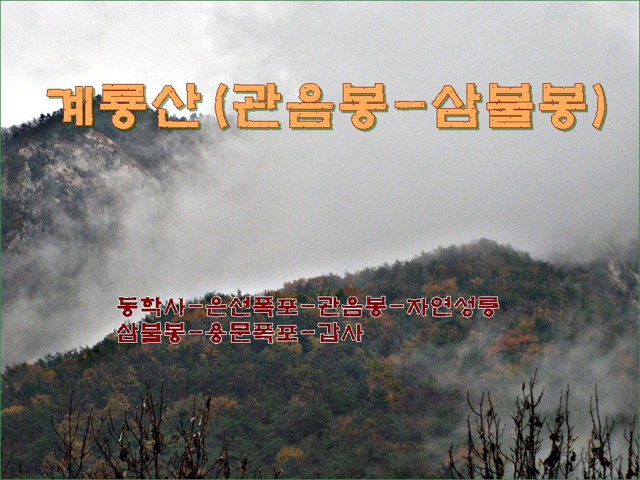  공주/계룡산(관음봉-삼불봉) 