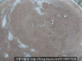 새알심 팥죽 과 사과나박김치