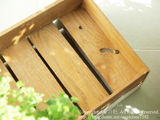 나무상자 재활용하여 만든 코카콜라 수납박스
