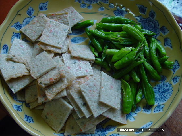 꽈리고추로 만든 반찬 세가지