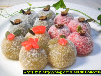 삼색 찹쌀경단