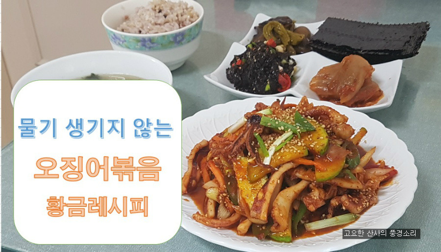 물기 생기지 않는 오징어볶음 황금 레시피