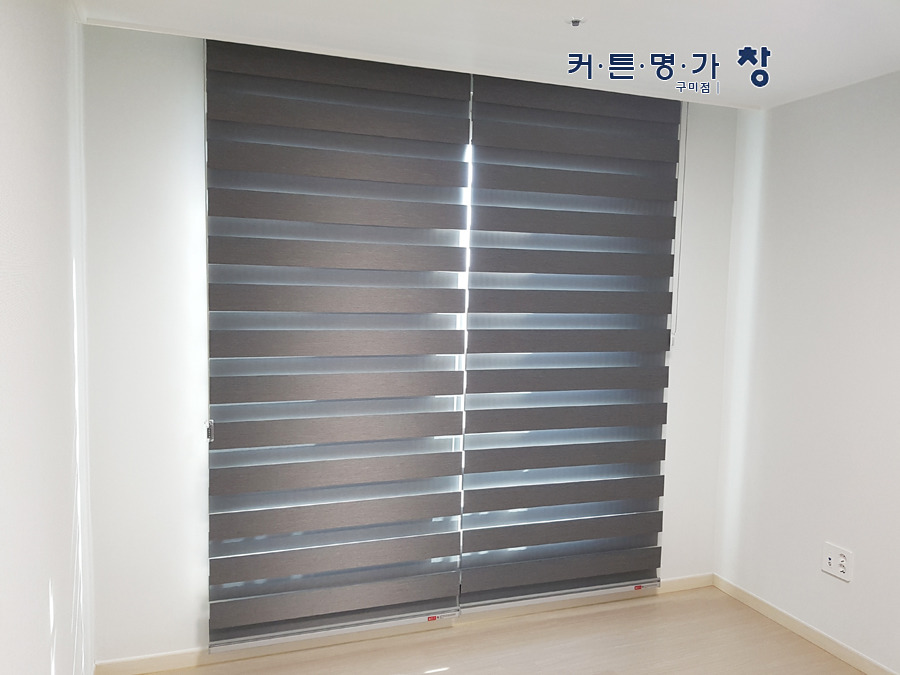 구미커튼 구미블라인드 구미형상기억커튼 선산노블리안 작은방에 암막콤비 설치한 모습 구미커튼명가 창 구미점